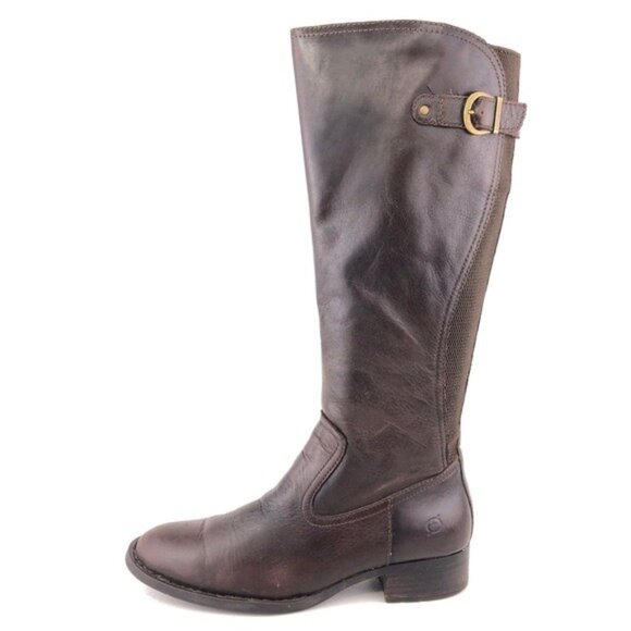 Born Shoes - Born Carran Brown Leather Tall Riding Boots 9M